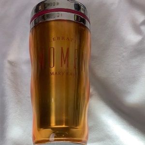 Mary Kay “Celebrating Women” orange and pink tumbler NWOT